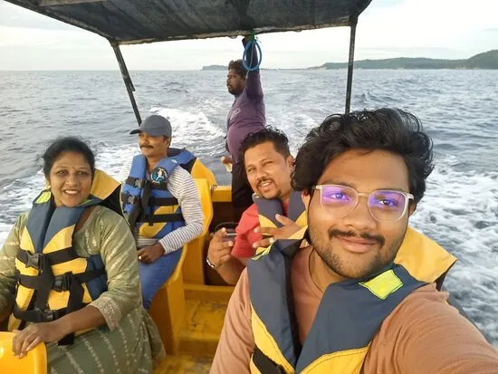 Travellers enjoying a boat trip off the Sri Lankan coast